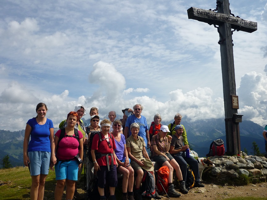 Gruppe am Gipfelkreuz vom 15. August 2016
