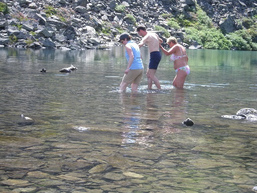 3 "baden" bei 14°C im Brechsee